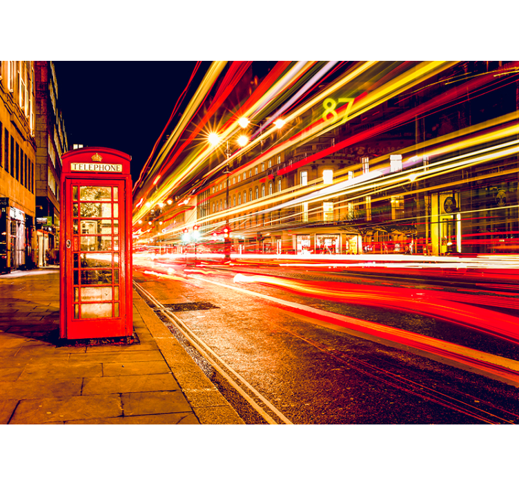 Estor enrollable rojo noche icónica de londres - TenVinilo