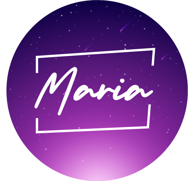 Estor enrollable morado galaxia púrpura con nombre - TenVinilo
