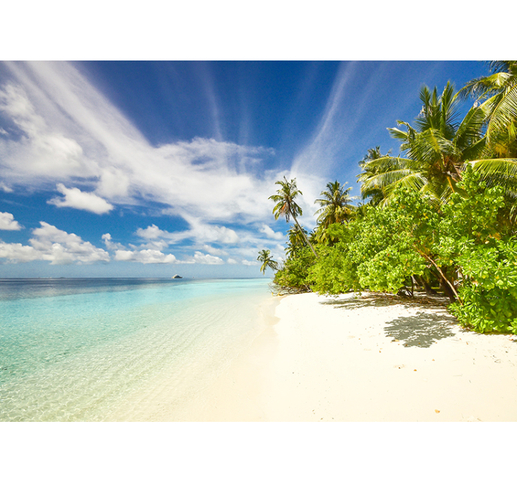 Estor enrollable salón isla tropical mar - TenVinilo