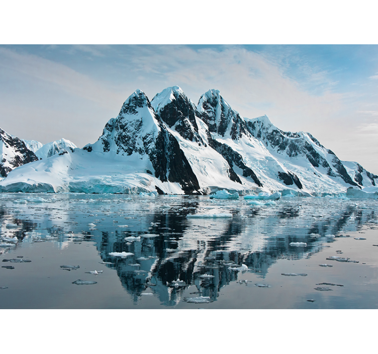 Estor enrollable salón iceberg oculto 3d - TenVinilo