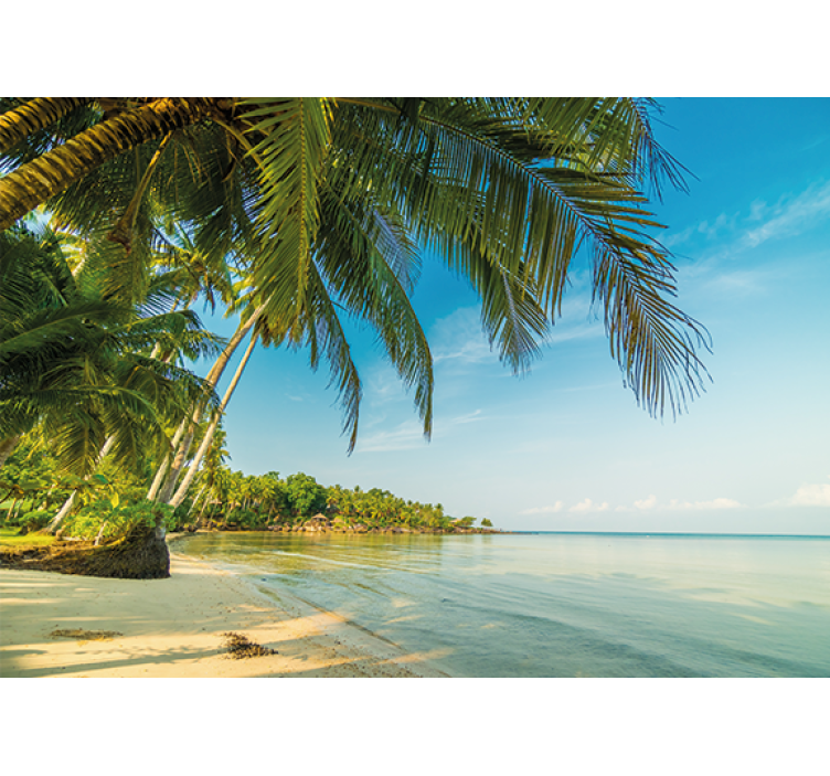 Estor enrollable salón para un paraíso en el mar - TenVinilo