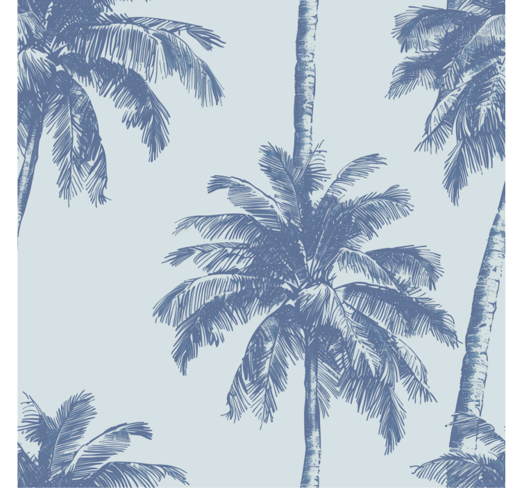 Estor enrollable azul patrón palms - TenVinilo