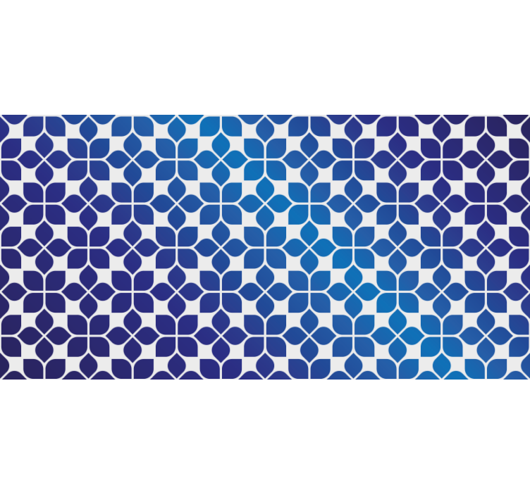 Estor enrollable azul flores azules - TenVinilo