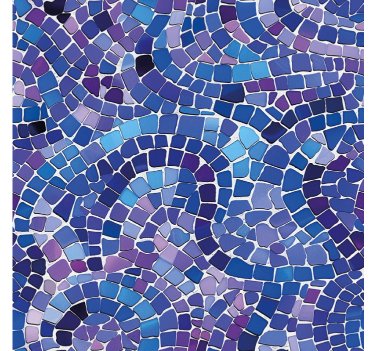 Estor enrollable azul efecto mosaico - TenVinilo