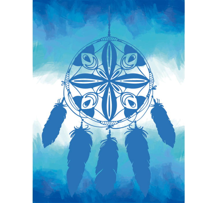 Estor enrollable azul alfombra vinílica sueños ornamentales - TenVinilo