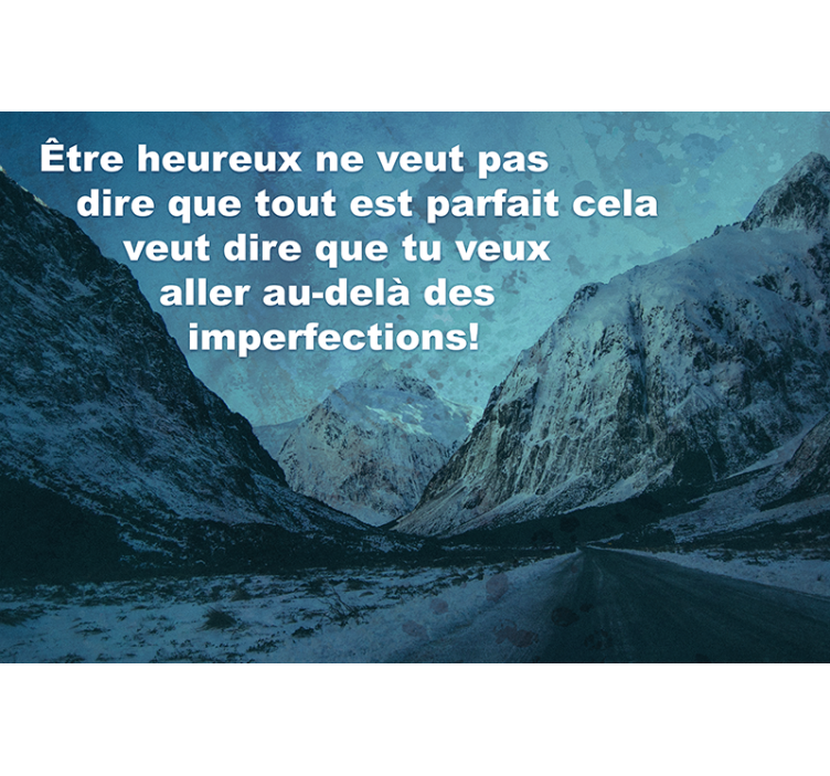 Estor enrollable azul camino vacío y montañas nevadas - TenVinilo