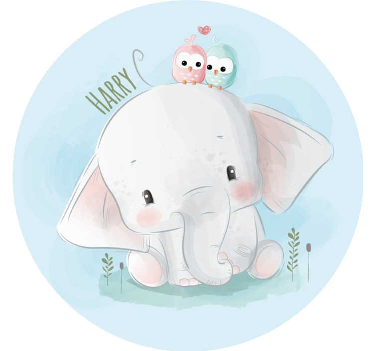 Estor enrollable azul elefante grande azul - TenVinilo