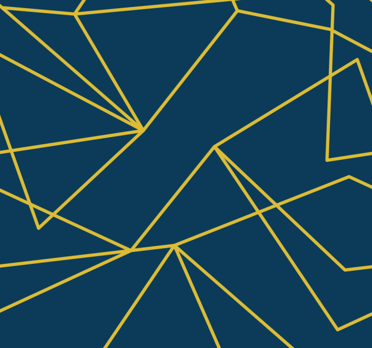 Estor enrollable azul líneas geométricas doradas - TenVinilo