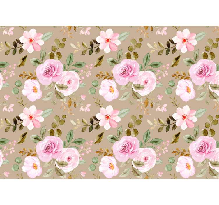 Estor enrollable salón textura de rosas beige vintage - TenVinilo