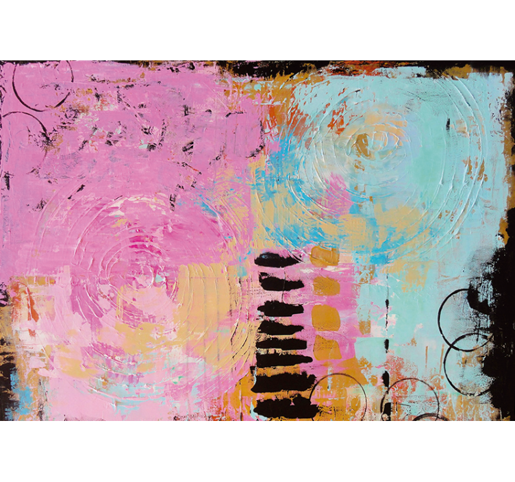 Estor enrollable salón pintura abstracta original - TenVinilo