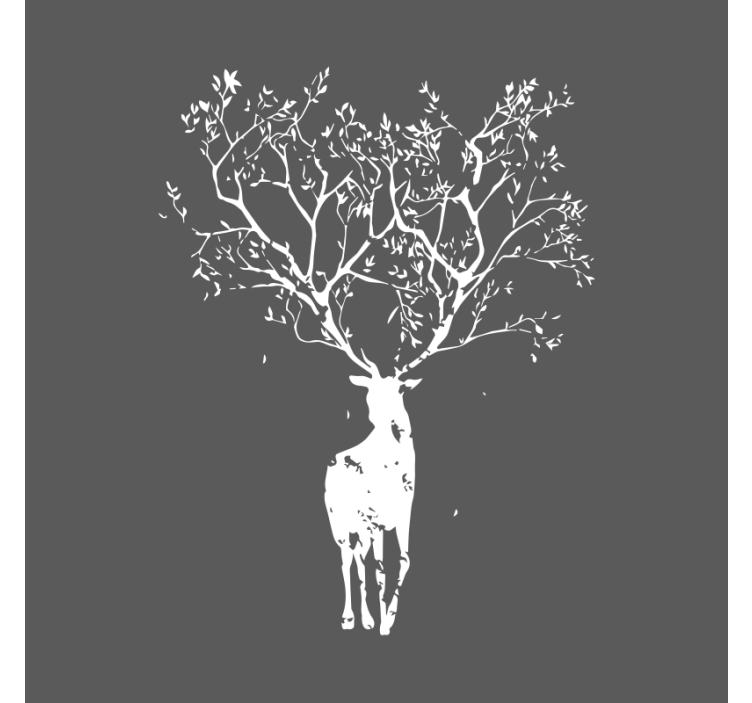 Estor enrollable salón ciervo en árbol - TenVinilo