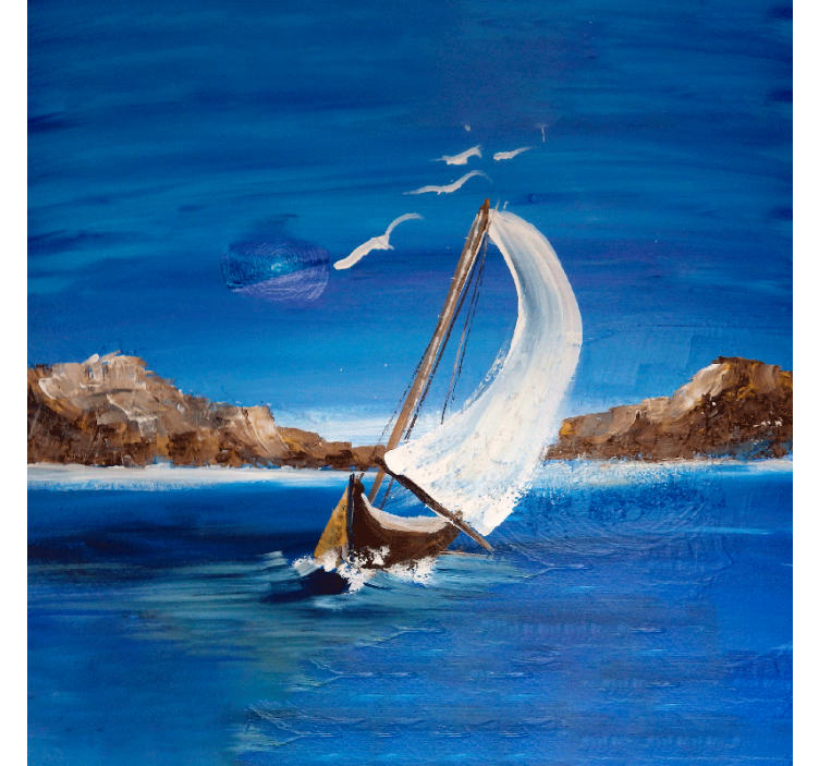 Estor enrollable salón barcos de vela - TenVinilo