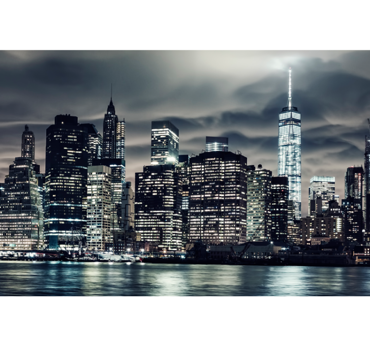 Estor enrollable salón nueva york de noche - TenVinilo