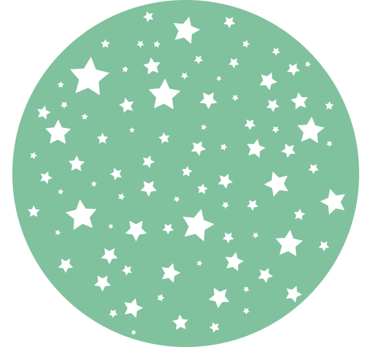 Estor enrollable verde estrellas verdes redondas - TenVinilo
