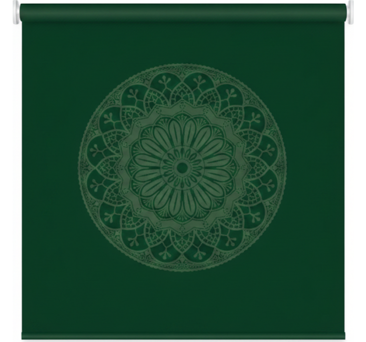 Estor enrollable verde patrón mandala verde - TenVinilo