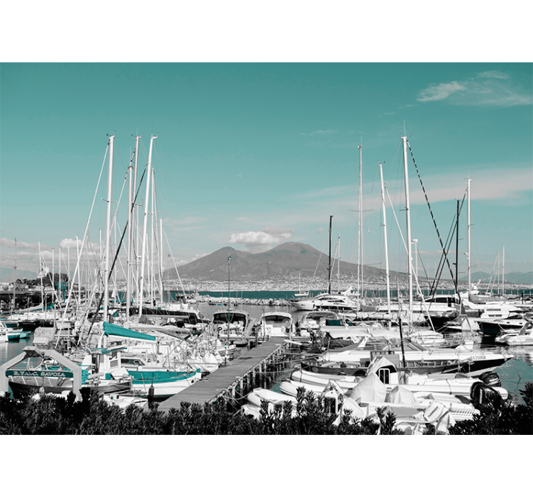 Estor enrollable salón paisaje de nápoles vesuvius - TenVinilo