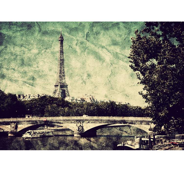 Estor enrollable salón ilustración de parís - TenVinilo