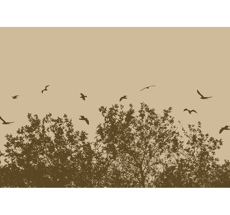 Estor enrollable salón flores de primavera y pájaros - TenVinilo