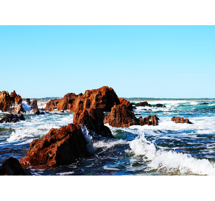Estor enrollable salón cabo polonio con rocas - TenVinilo
