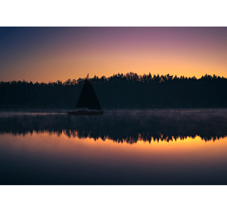 Estor enrollable salón atardecer en velero mazury - TenVinilo