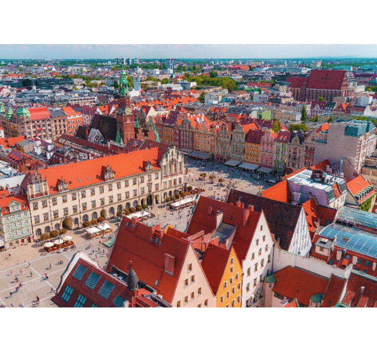 Estor enrollable salón panorama de wrocław - TenVinilo