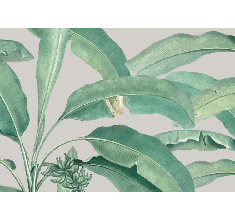 Estor enrollable salón árboles tropicales nórdicos - TenVinilo