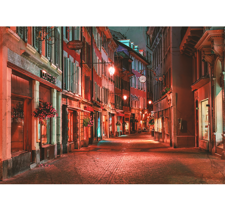 Estor enrollable salón ciudad solitaria de noche - TenVinilo
