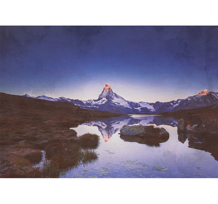 Estor enrollable salón montaña nevada reflejada - TenVinilo