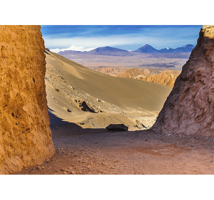 Estor enrollable salón diseño desierto de atacama - TenVinilo