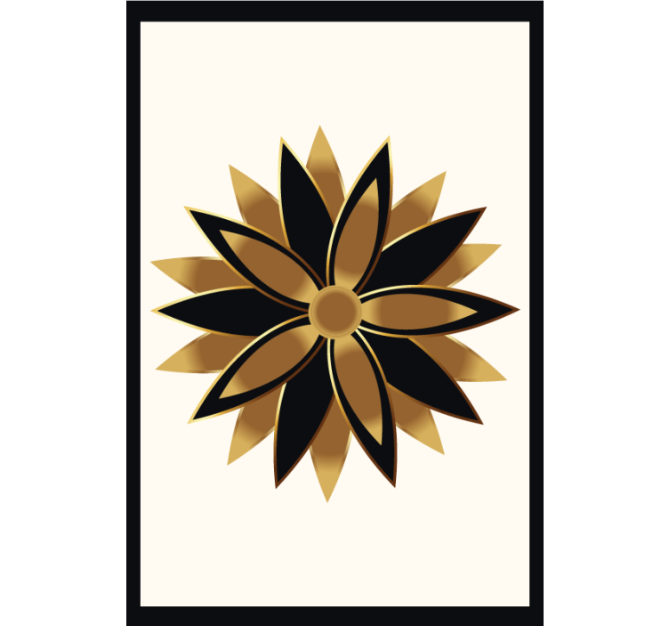 Estor enrollable salón flores doradas - TenVinilo