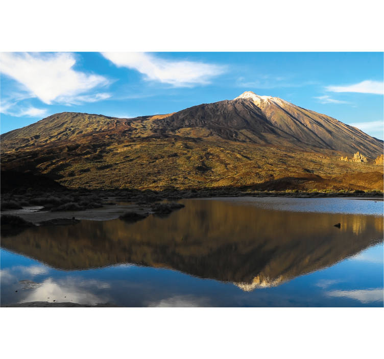 Estor enrollable salón teide reflejado en agua - TenVinilo