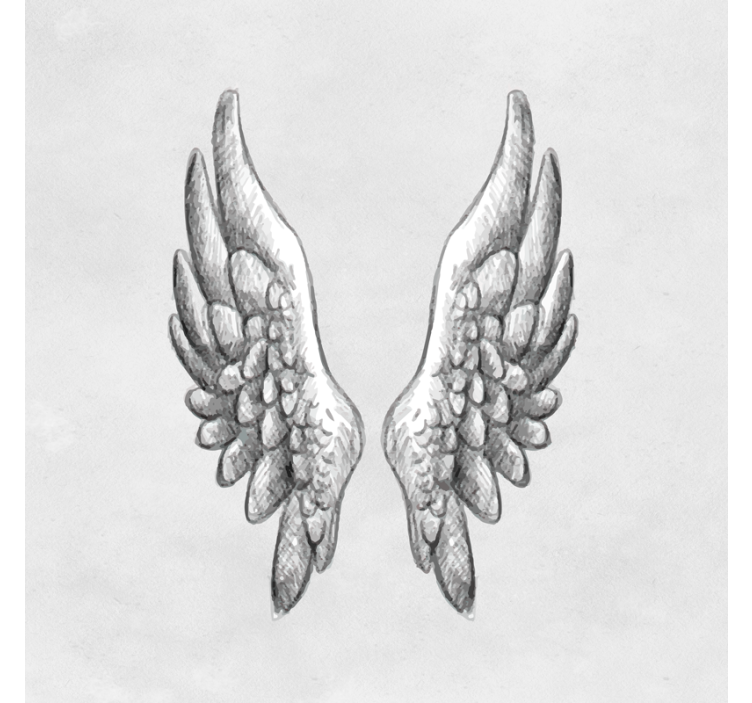 Estor enrollable salón alas dibujadas a mano - TenVinilo