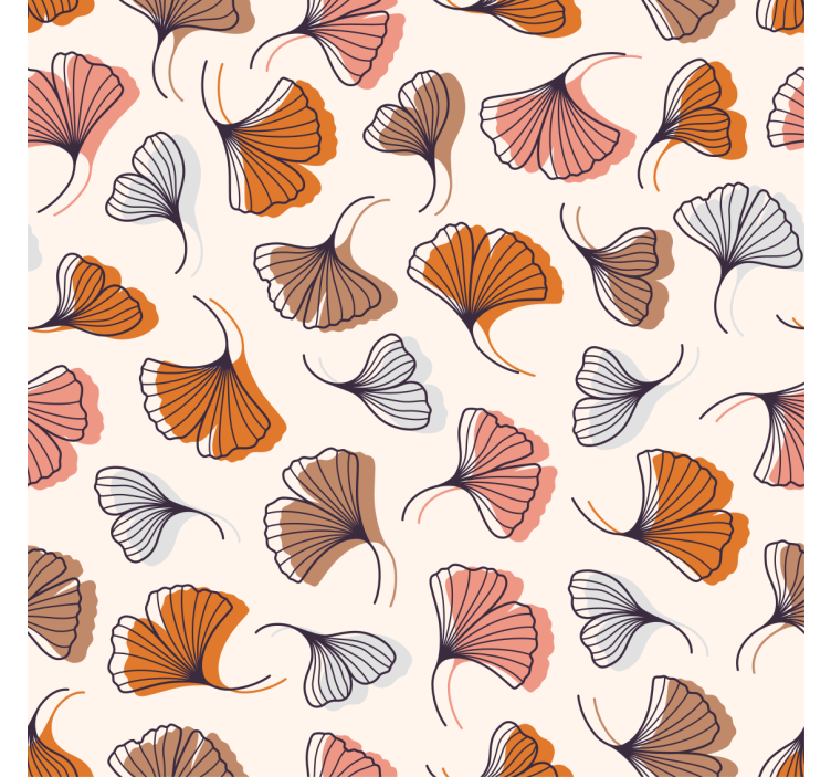 Estor enrollable salón hojas de ginkgo dibujadas - TenVinilo