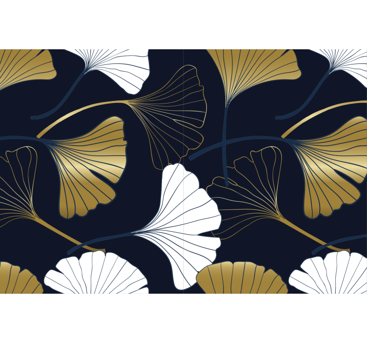 Estor enrollable salón hojas de ginkgo en relieve - TenVinilo