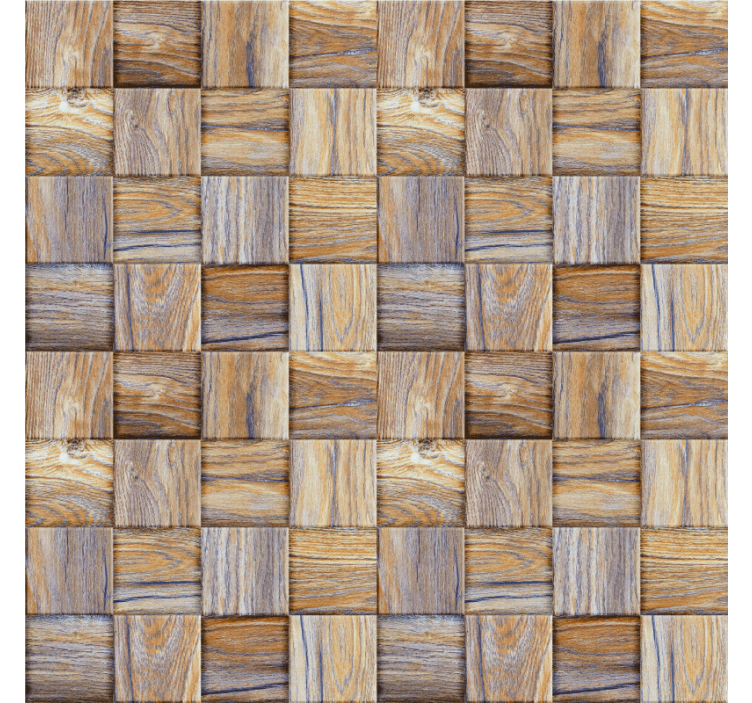 Estor enrollable salón mosaico imitación madera 80's - TenVinilo