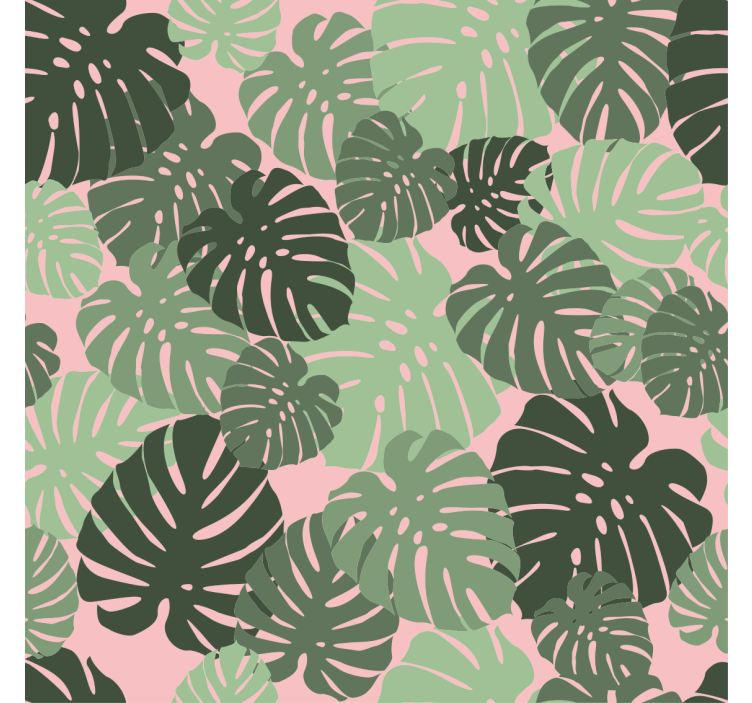 Estor enrollable salón hojas de monstera rosa - TenVinilo