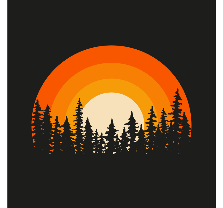 Estor enrollable salón amanecer en el bosque oscuro - TenVinilo