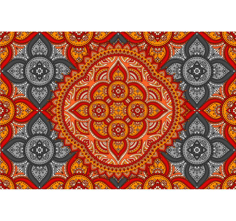 Estor enrollable salón arte mandala de henna - TenVinilo