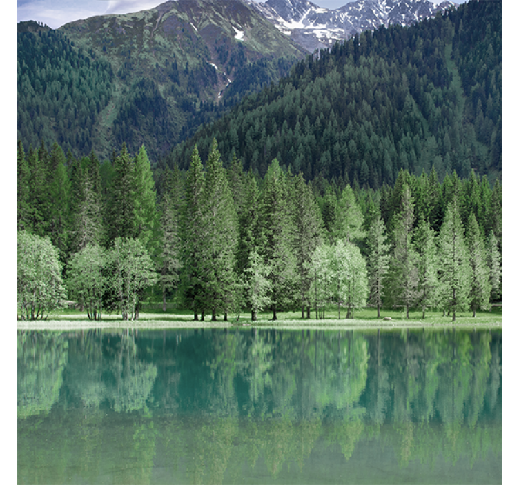 Estor enrollable salón lago verde hermoso - TenVinilo