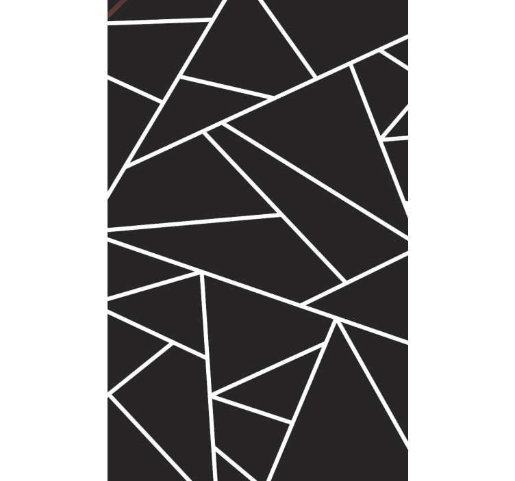 Estor enrollable salón mosaico clásico blanco y negro - TenVinilo