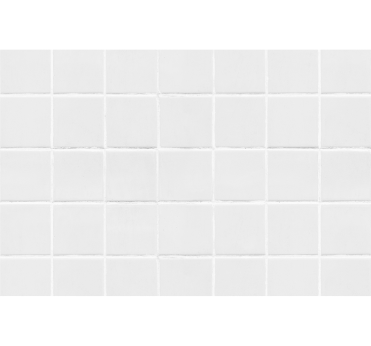 Estor enrollable blanco azulejos simples - TenVinilo