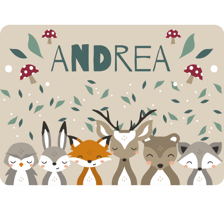 Estor enrollable beige animales pequeños personalizados - TenVinilo