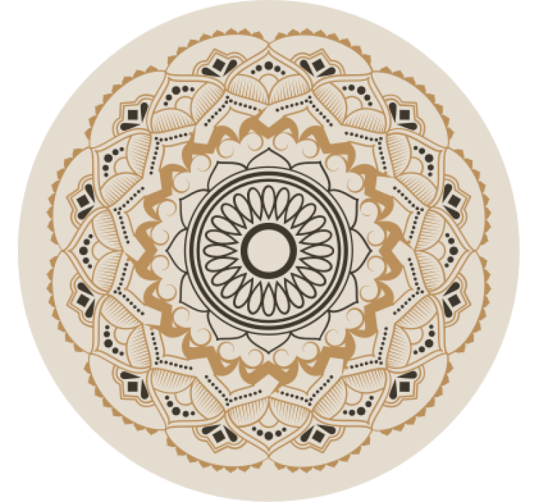 Estor enrollable beige diseño mandala circular - TenVinilo