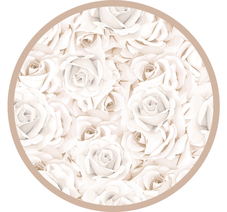 Estor enrollable beige rosas blancas elegantes - TenVinilo