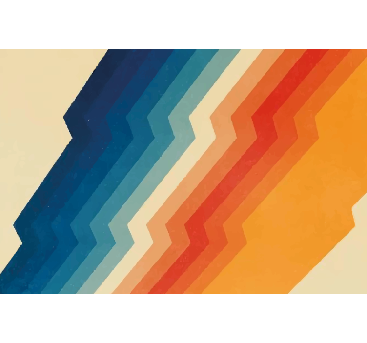 Estor enrollable beige patrón de rayos 70s - TenVinilo