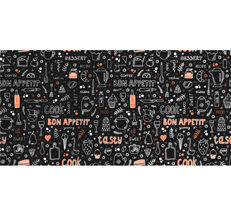 Estor enrollable habitación buen provecho patrón - TenVinilo