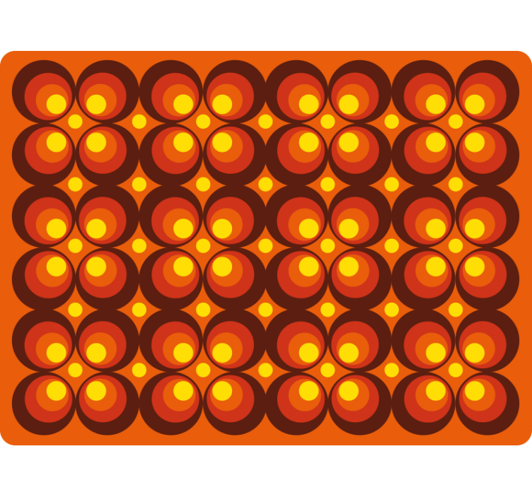 Estor enrollable habitación círculos amarillos 70s - TenVinilo