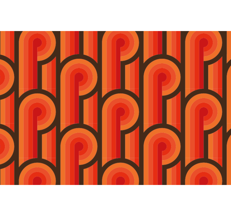 Estor enrollable habitación nudo naranja años 70 - TenVinilo