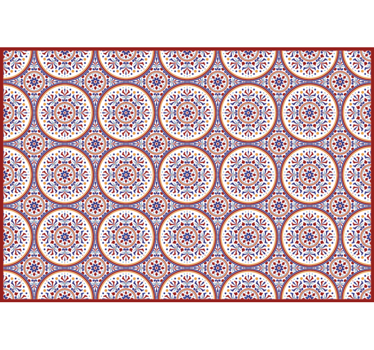 Estor enrollable habitación azulejos maioliche - TenVinilo