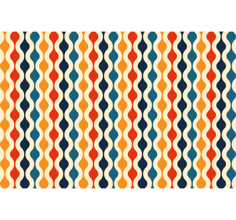 Estor enrollable habitación olas de los 70 - TenVinilo